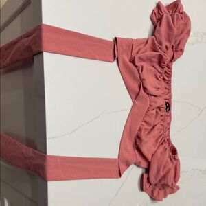 SHEIN Pink Ruffle Kids Top